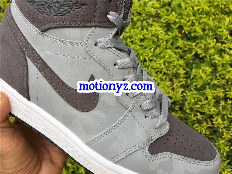 Air Jordan 1 Retro High Camo In Cool Grey